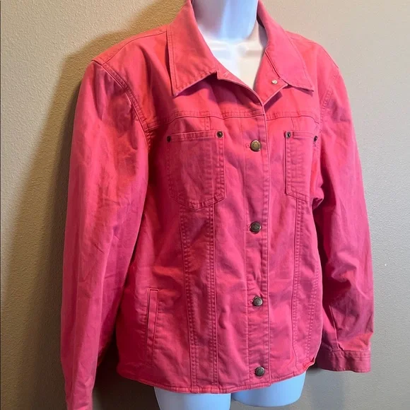 Jones New York Women’s Vibrant Pink Jacket Size XL - Picture 2 of 15